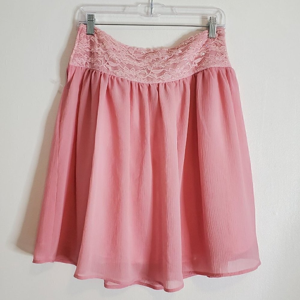 Loona Noona Embellished Pink Skirt Size Small